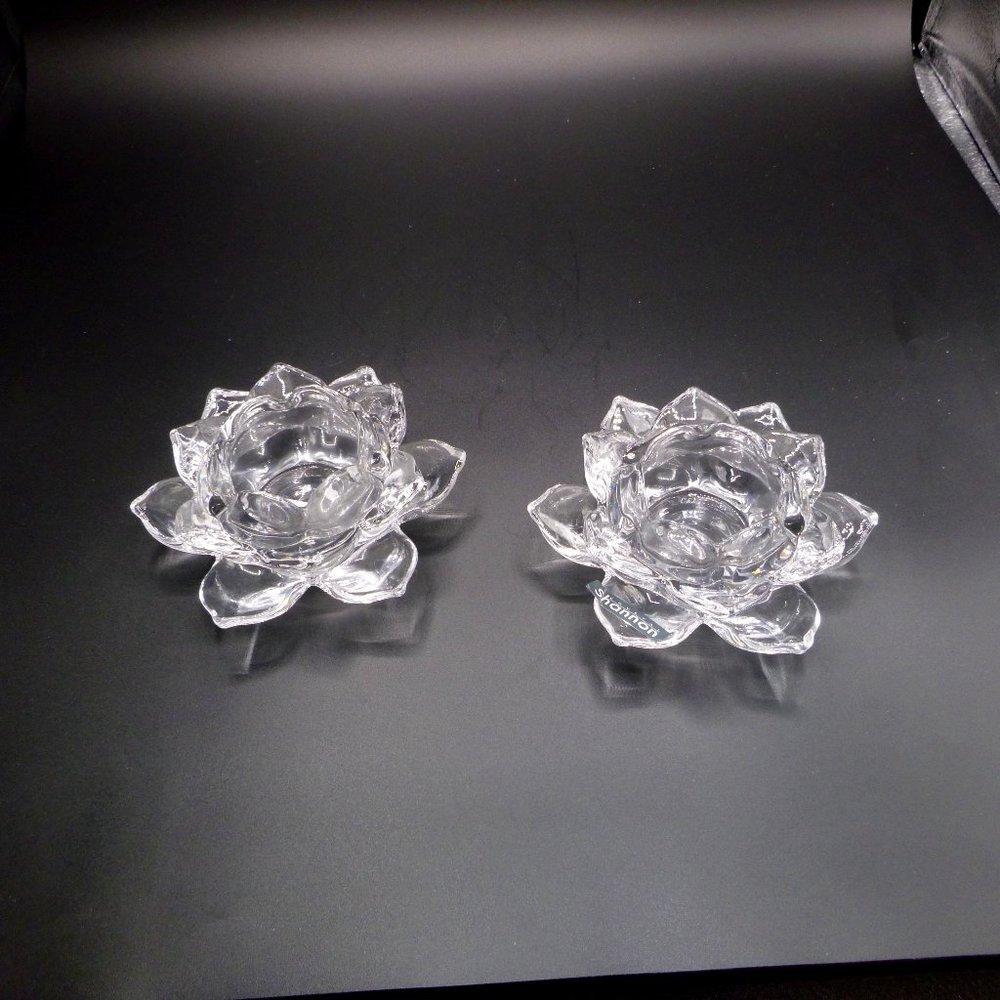 Crystal flower shaped Candle holders